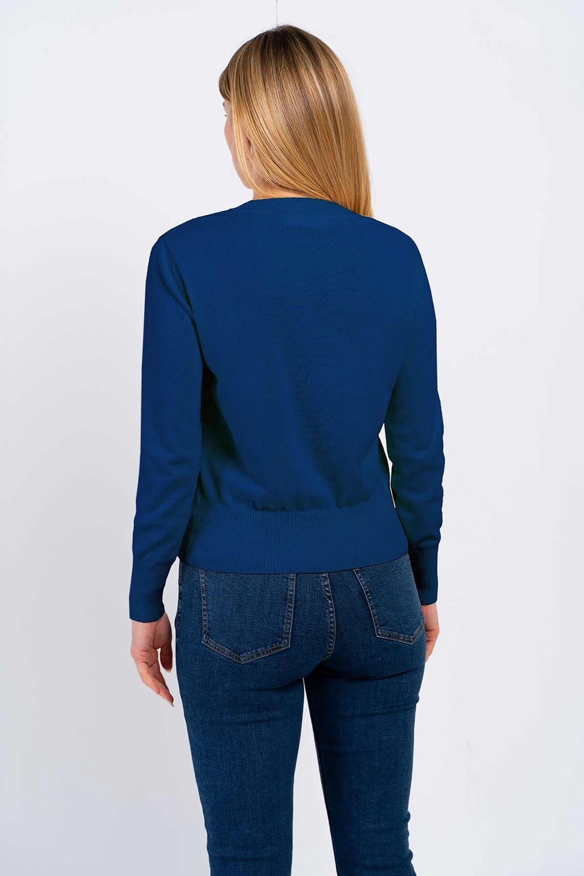 Kettlewell Kettlewell Women's Cora Cotton Sweater in Cobalt - 4