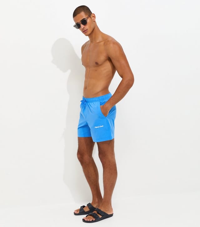 jack & jones Men's Light Blue Regular Fit Swim Shorts Jack & Jones New Look - 2