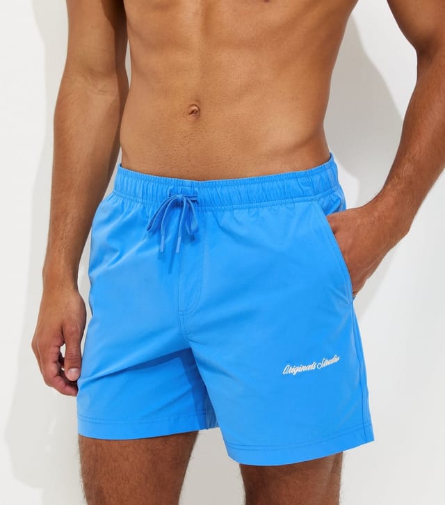 jack & jones Men's Light Blue Regular Fit Swim Shorts Jack & Jones New Look - 3
