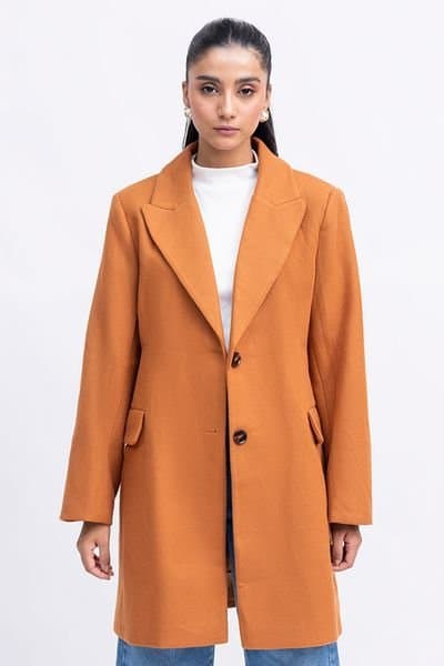 Zafosh Zafosh Women's Wool Blend Buttoned Overcoat - Stylish Over coat, Elegant & Warm in Camel