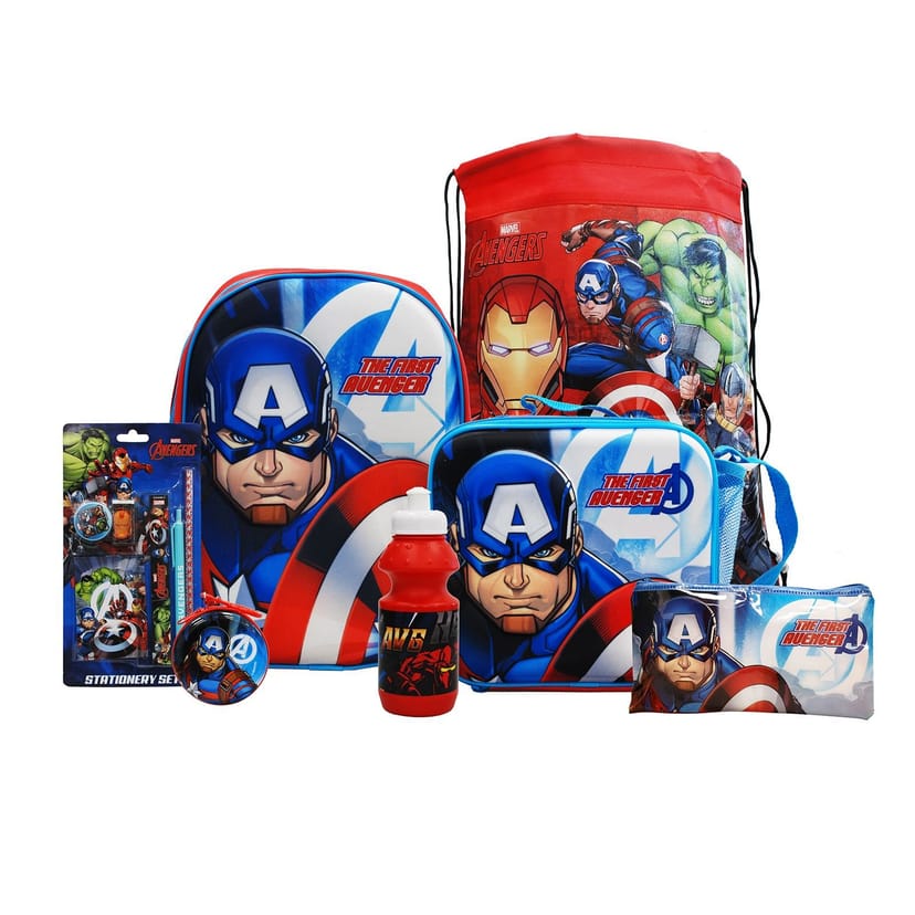 simpa simpa Men's Captain America 7PC Back to School Bundle - 1