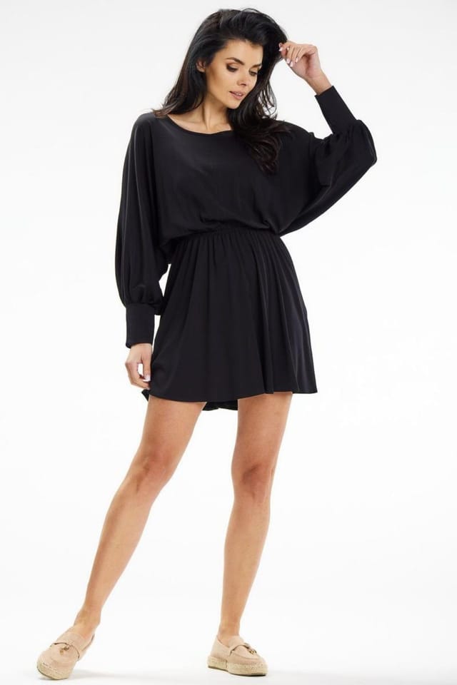 Love Lace Love Lace Women's Convertible Kimono Sleeve Mini Dress in Black - 2
