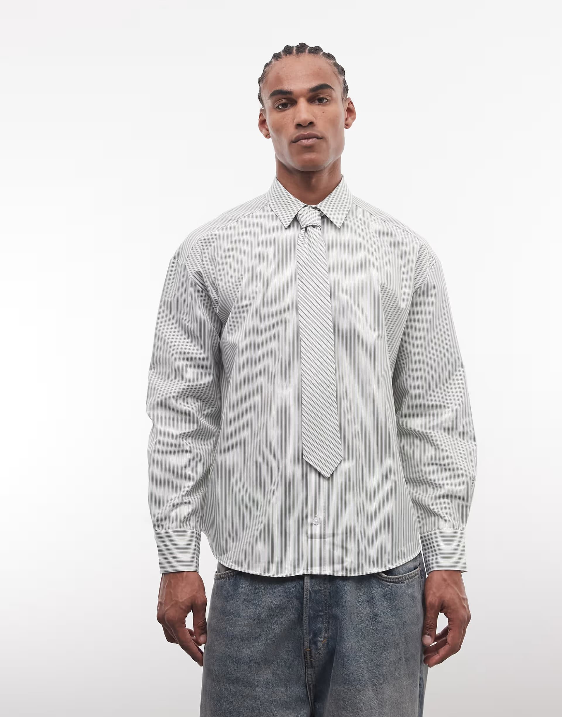 ASOS ASOS Reclaimed Vintage Oversized Pinstripe Shirt