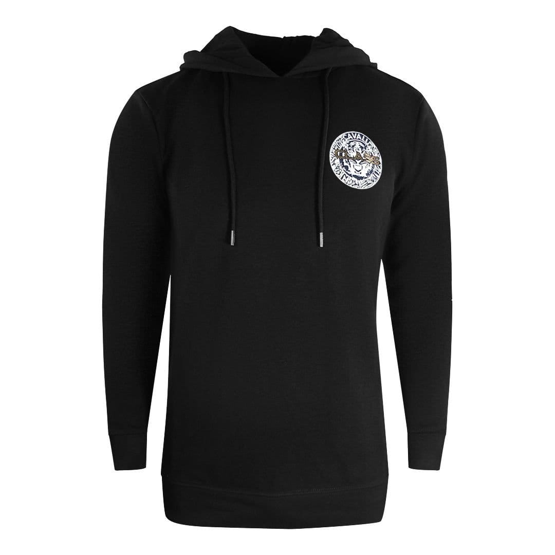 Cavalli Class Cavalli Class Men's Large Circle Design Black Hoodie - 1