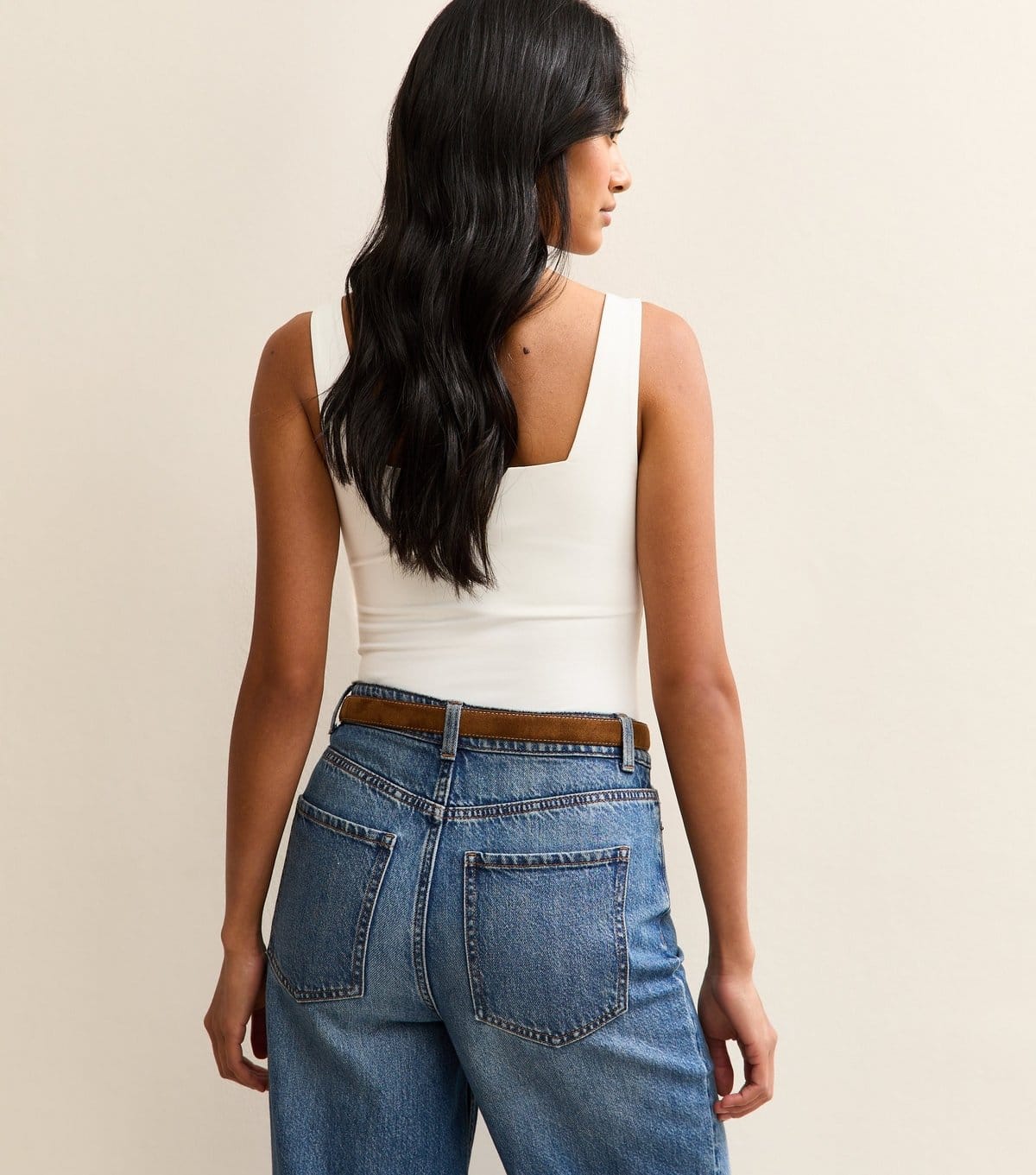 New Look Women's White Square Neck Bodysuit New Look - 4