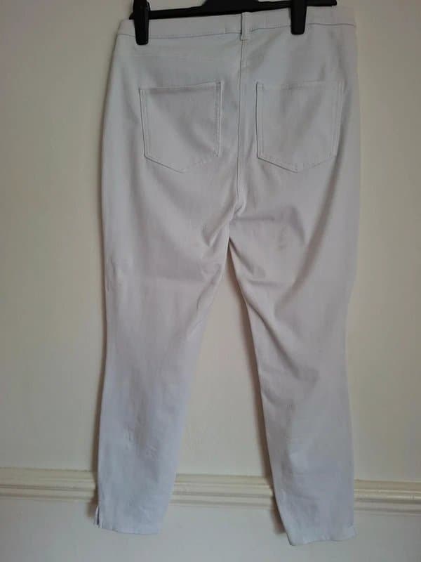 Next Next White Jersey Denim Cropped Leggings / Jeggings – UK 16 (EUR 44)