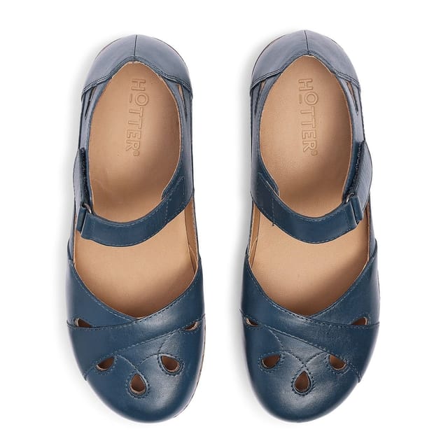 Hotter Hotter Women's 'Devi' Mary Janes in Mid Blue - 3