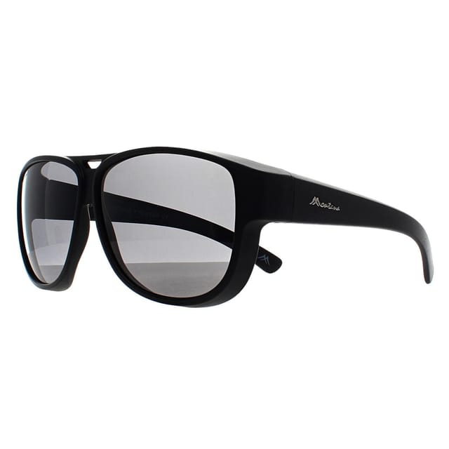 montana montana Men's Aviator Matte Black Smoke Polarized FO6 Fit Over Glasses Sunglasses - 2