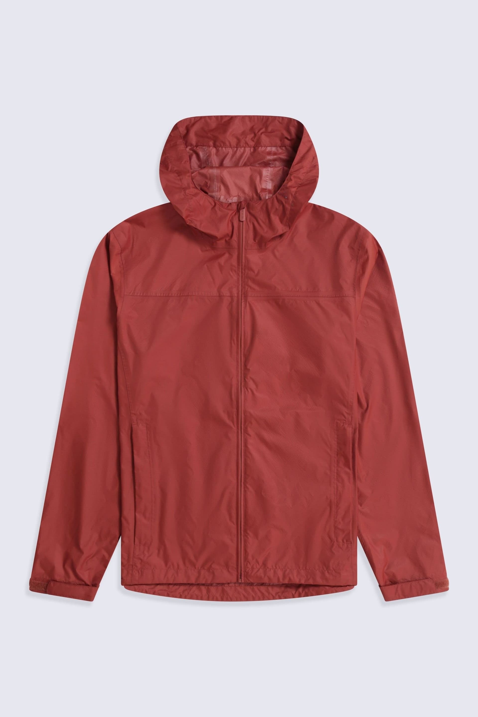 Animal Animal Men's 'Swerve' Lightweight Waterproof Breathable Packable Full Zip Jacket in Terracotta
