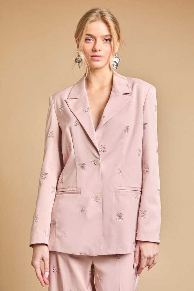 Oasis Oasis Women's Embellished Blazer in Blush - 2