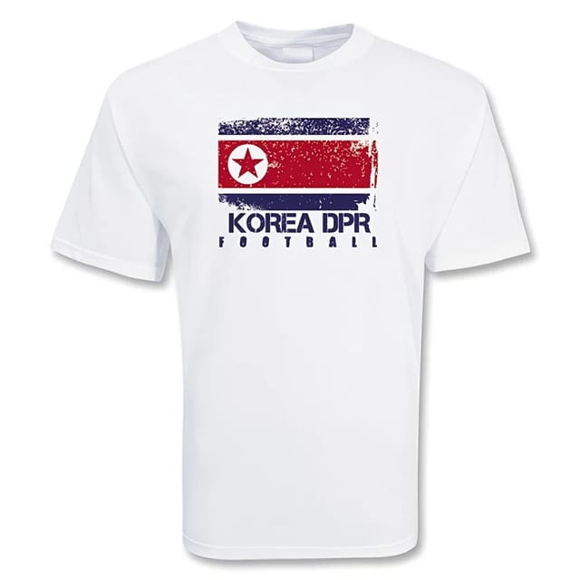 North Korea North Korea Men's Korea Dpr Football T-Shirt in White - 2