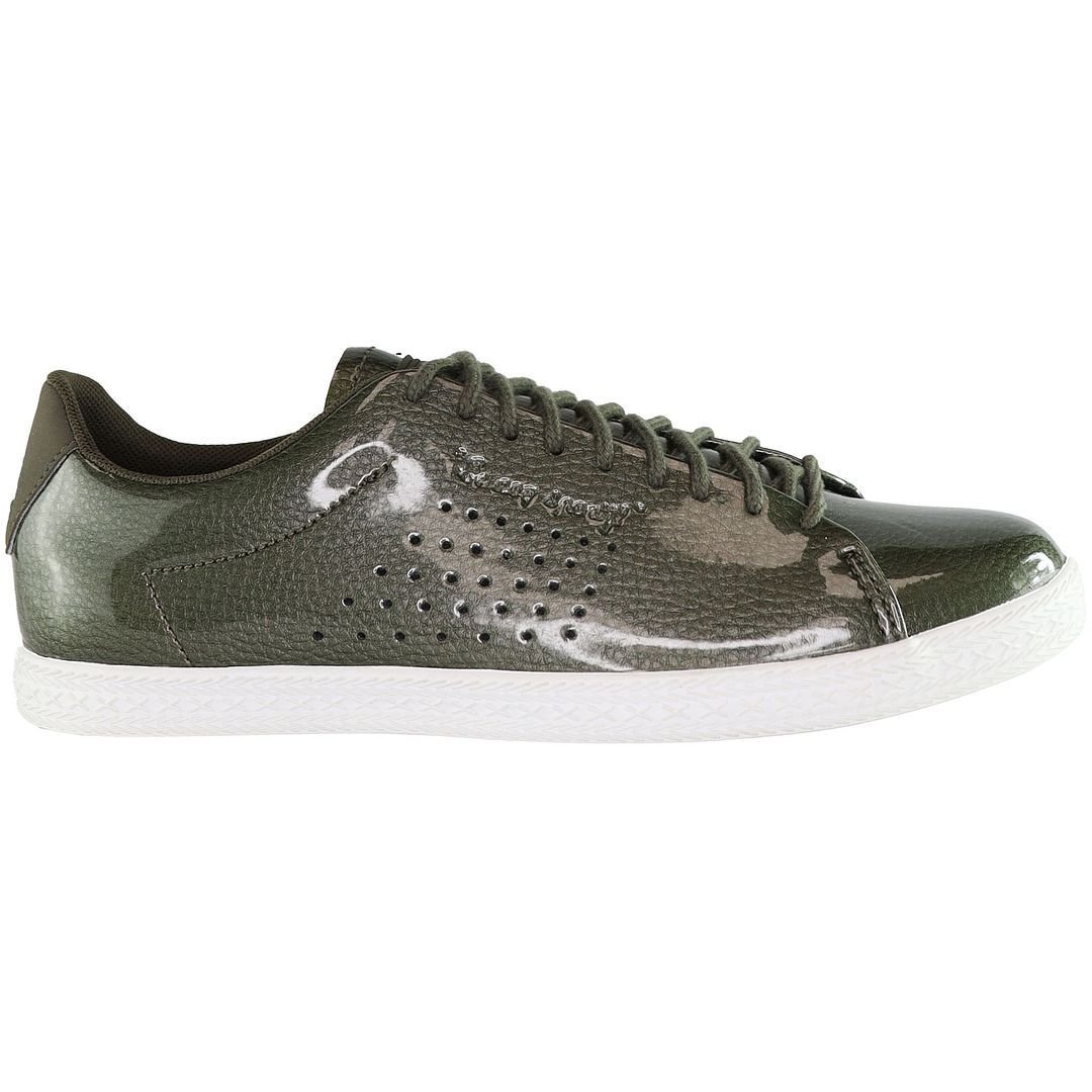Le Coq Sportif Le Coq Sportif Women's Charline Coated Lace-Up Green Smooth Leather Trainers - 2