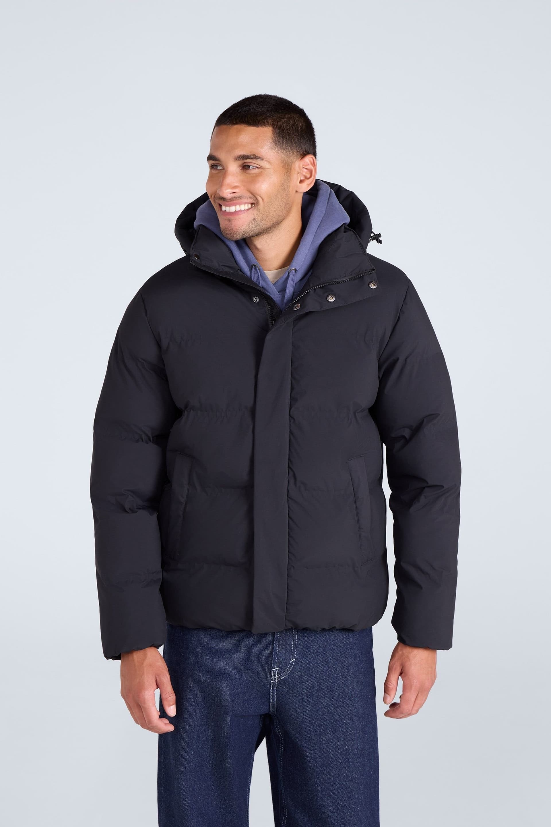 Animal Animal Men's 'Nimbus' Breathable Adjustable Hood Thermal Tested Padded Jacket in Black