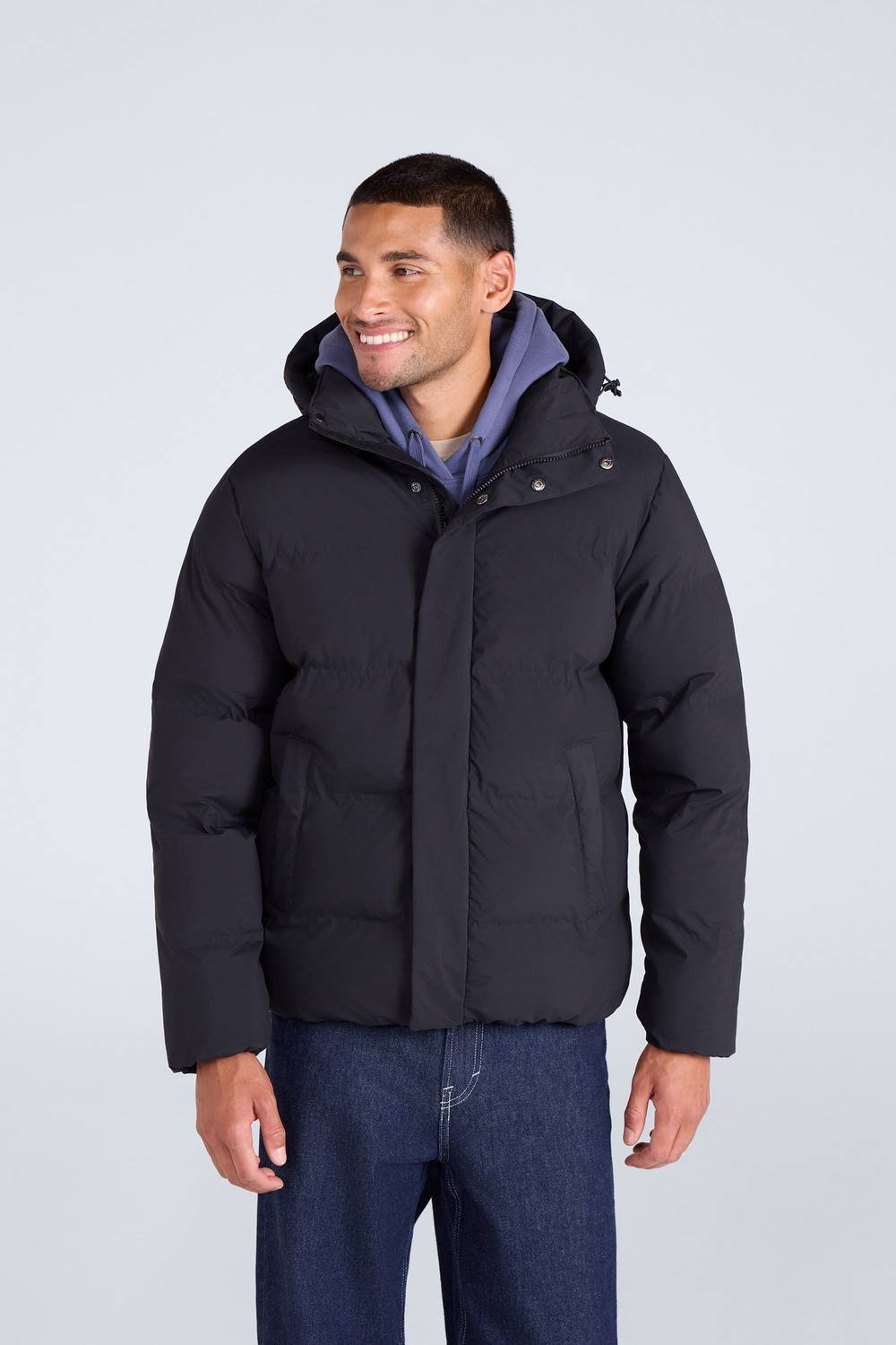 Animal Animal Men's 'Nimbus' Breathable Adjustable Hood Thermal Tested Padded Jacket in Black - 2