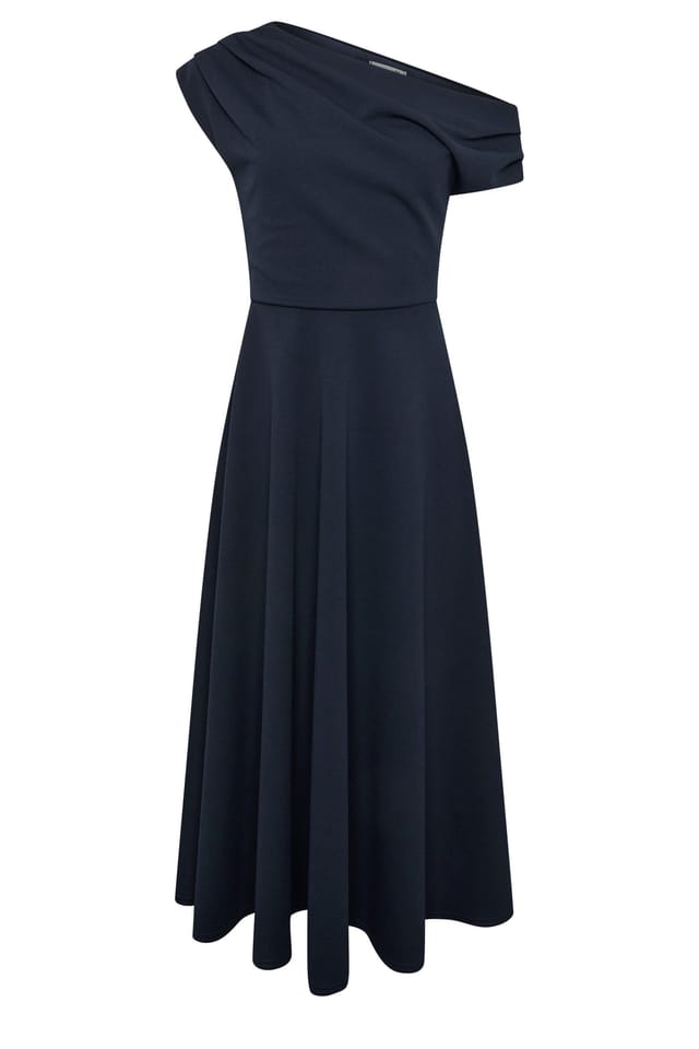 Star by Julien Macdonald Star by Julien Macdonald Women's Draped Midi Dress in Dark Navy - 2