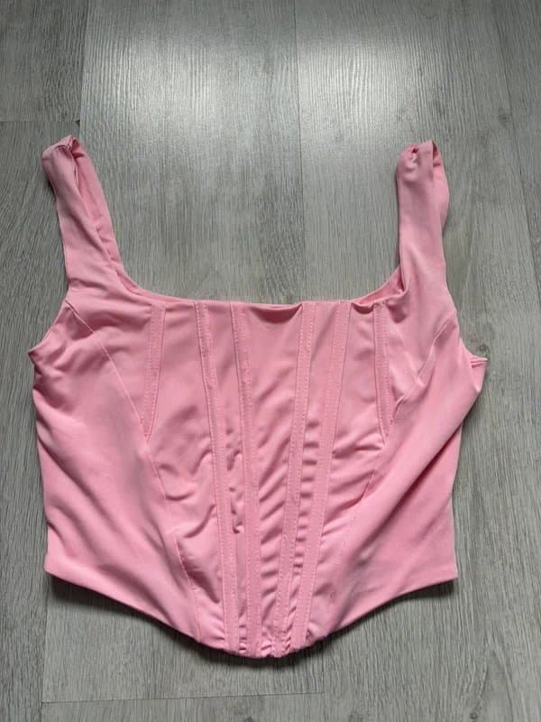 ASOS pink corset top