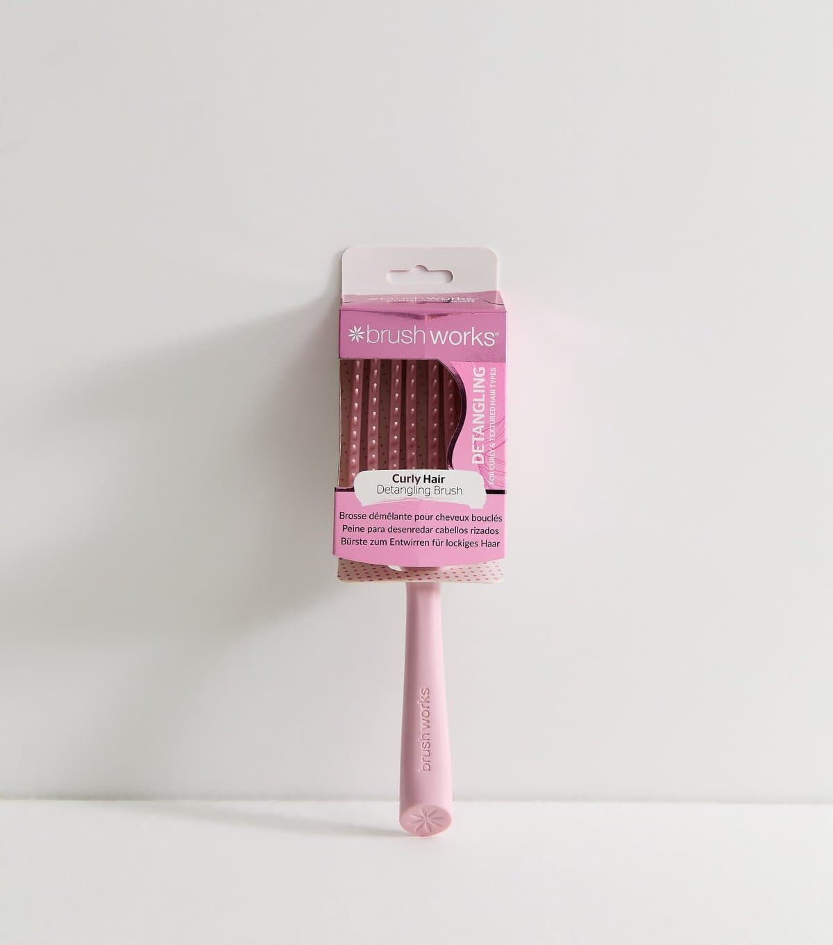 Brushworks Light Pink Curly Hair Detangling Brush Brushworks New Look