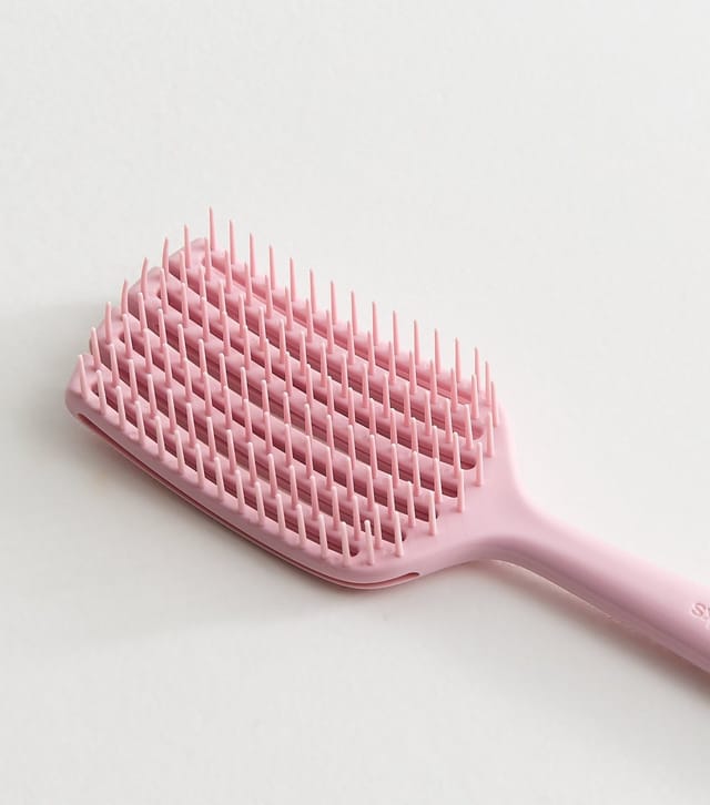 Brushworks Light Pink Curly Hair Detangling Brush Brushworks New Look - 2