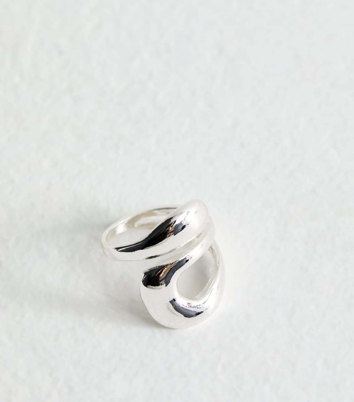 New Look Silver Tone Wraparound Statement Ring New Look
