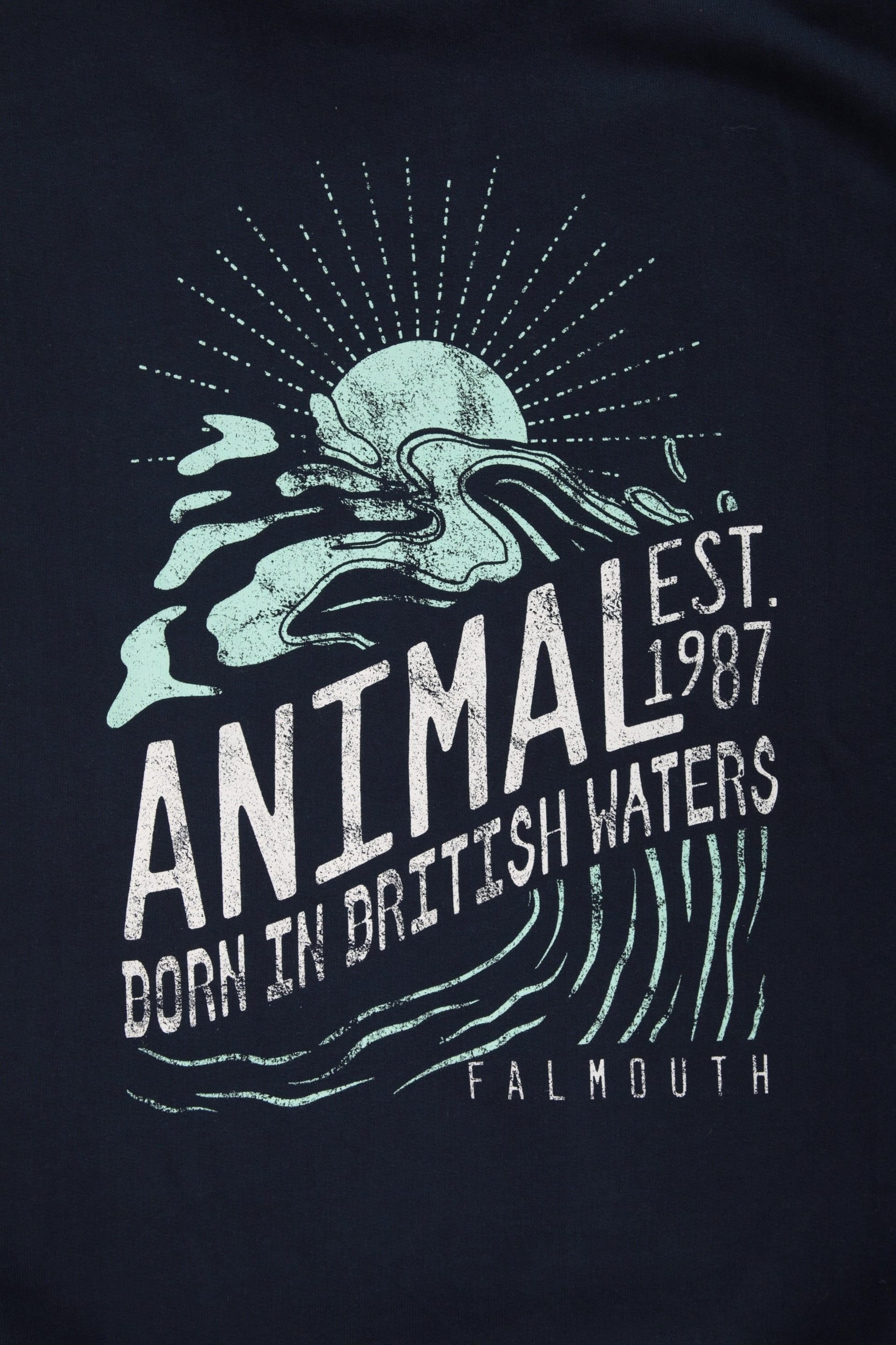 Animal Animal Men's 'Jonah' Falmouth Print Comfortable Breathable Soft Cotton Sweatshirt in Navy - 4