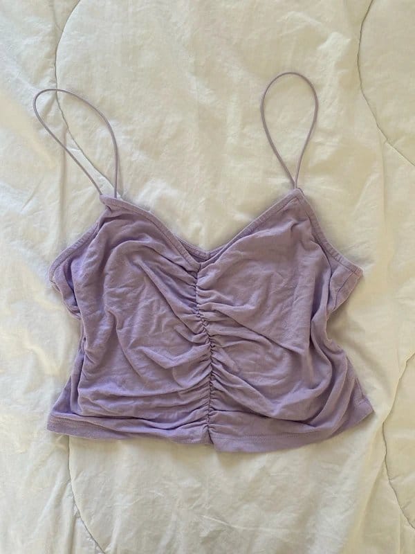 ASOS slight ruched crop top - 1