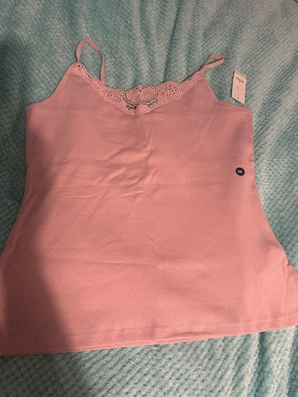 Hollister Pink Ribbed Cotton Camisole