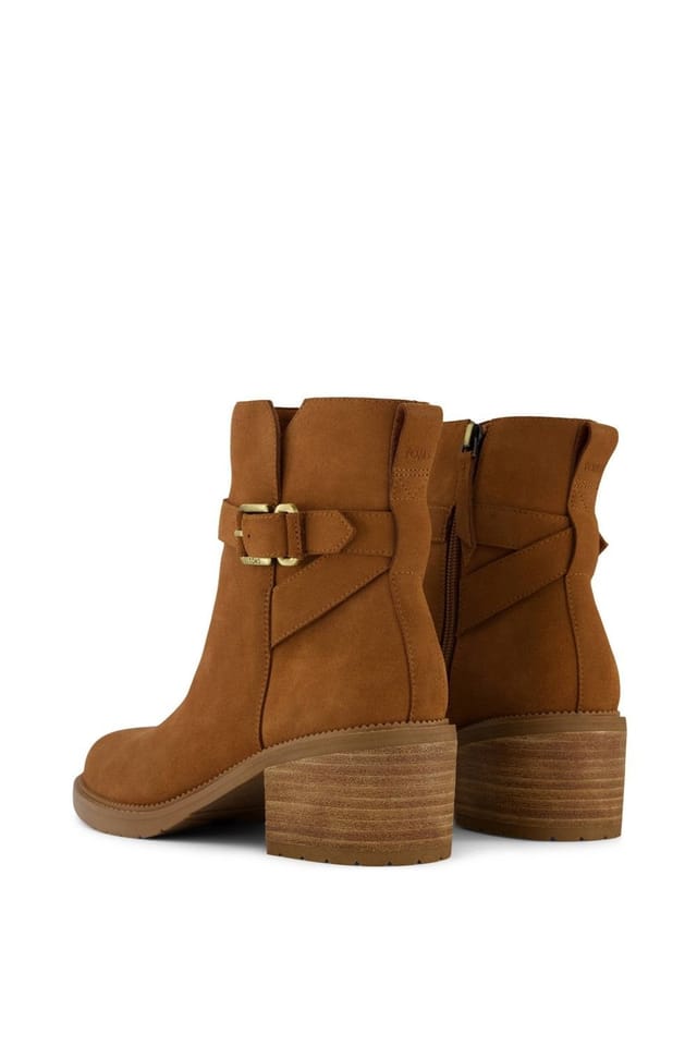 TOMS TOMS Women's Hailey Buckle Ankle Boot in Brown - 2