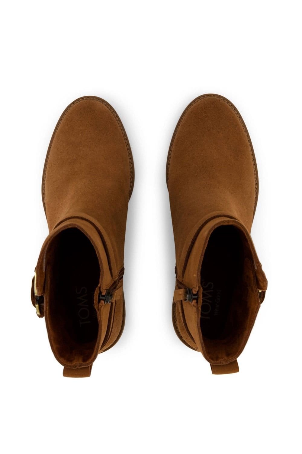 TOMS TOMS Women's Hailey Buckle Ankle Boot in Brown - 4