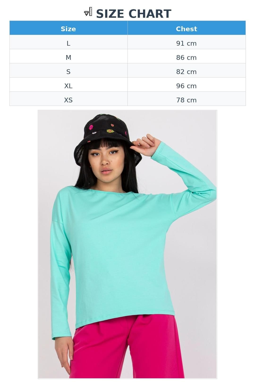 Love Lace Love Lace Women's Solid Simple Cut Long Sleeve Blouse in Green - 4