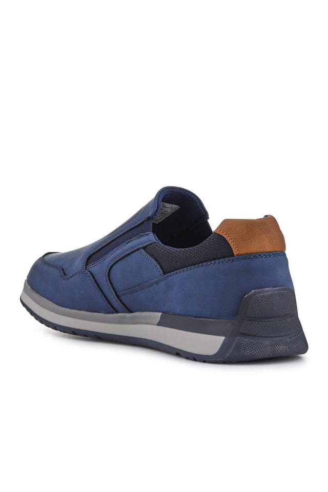 Pavers Pavers Men's Wide Fit Elasticated Slip On Shoes in Navy - 3