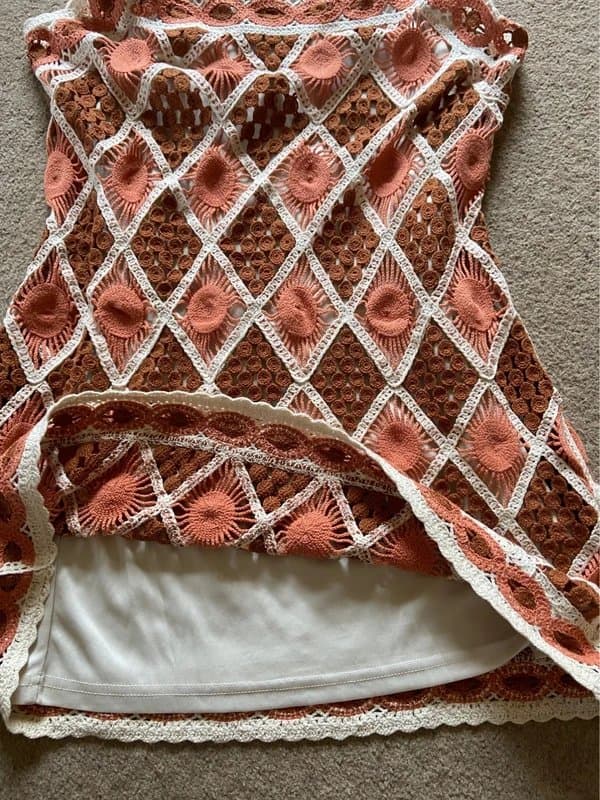 New Look Apricot at Newlook Crochet Dress