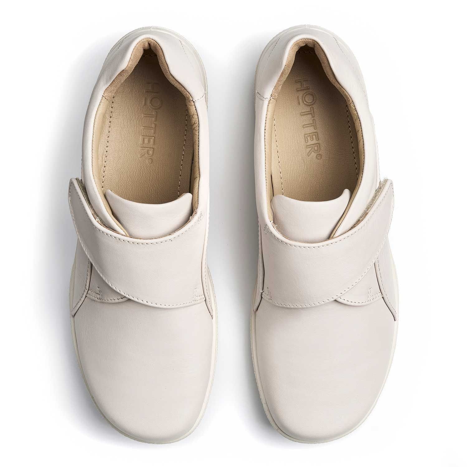 Hotter Hotter Women's Wide Fit 'Sugar II' Classic Casual Shoes in Off-White - 4