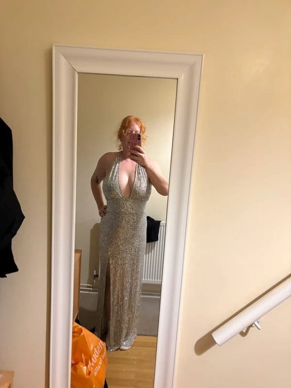 ASOS Silver sequin dress from ASOS size 16 - 1