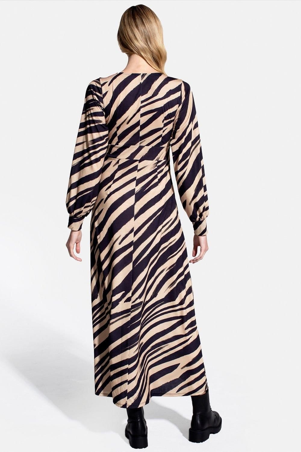 Hot Squash Hot Squash Women's Gemma Dress with Long Sleeves in Camel - 4