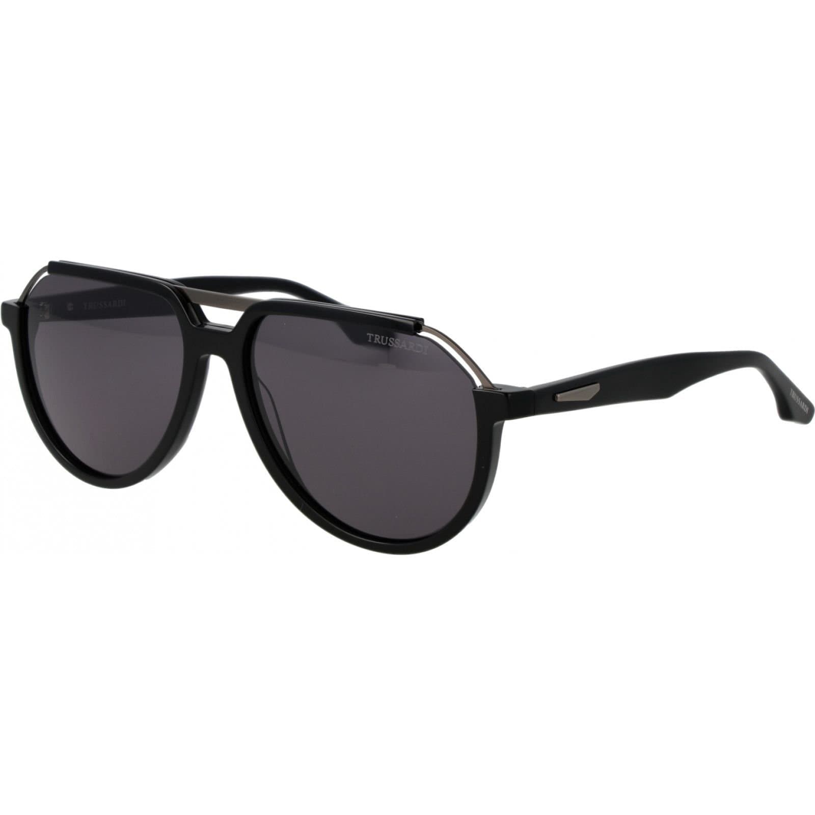 Trussardi Trussardi Men's TSM9036 59A01 Aviator/Navigator Sunglasses in Black