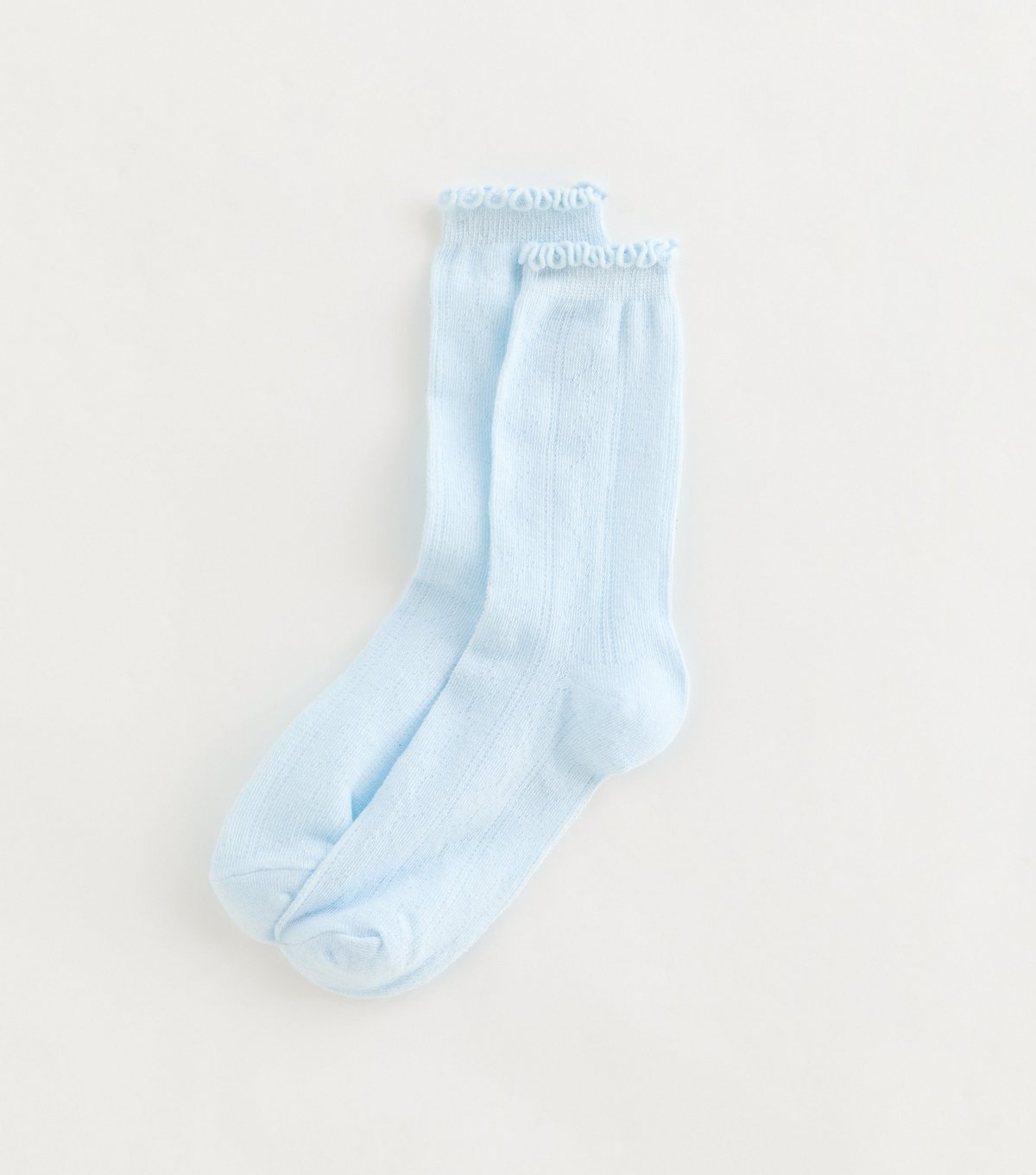 New Look Blue Frill Top Pointelle Ankle Socks New Look - 1