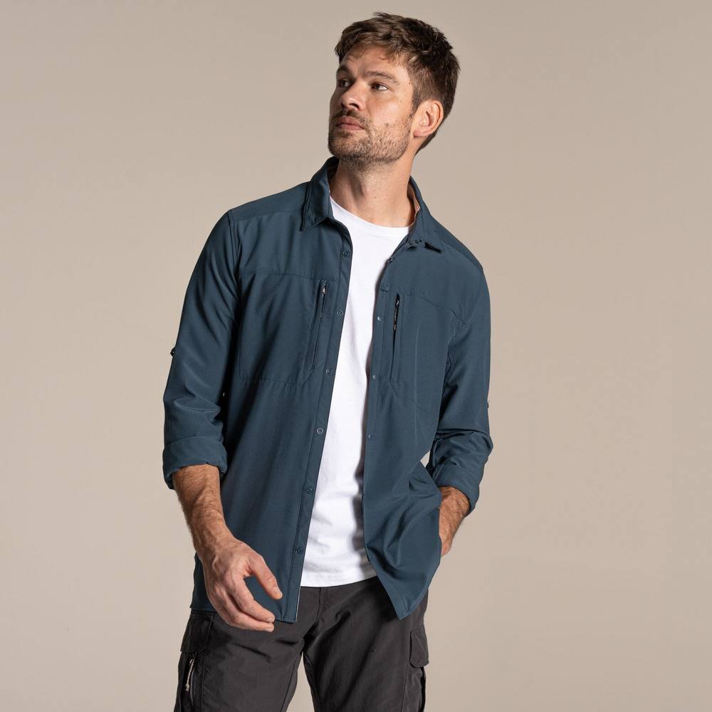 Craghoppers Craghoppers Men's Nosilife Pro' Long Sleeve Shirt in Blue - 3