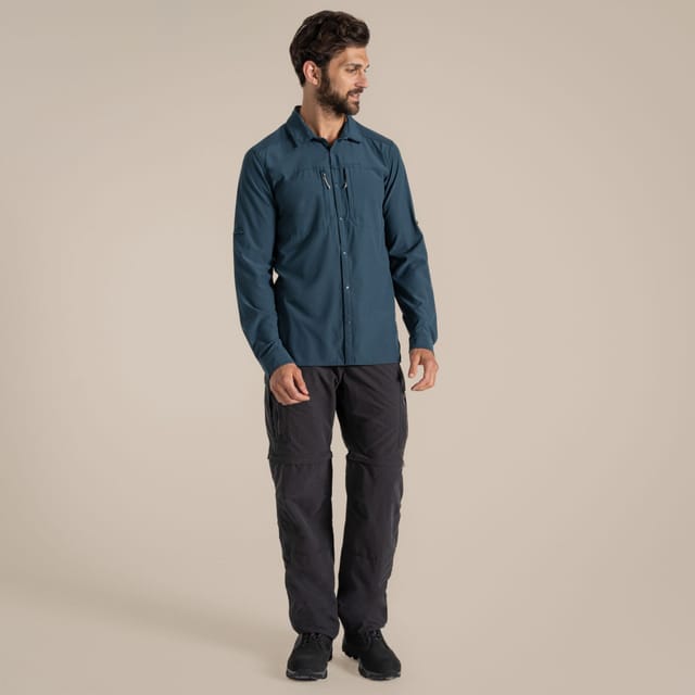 Craghoppers Craghoppers Men's Nosilife Pro' Long Sleeve Shirt in Blue - 3