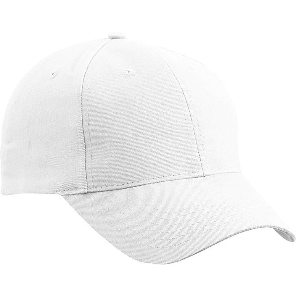 Myrtle Beach Myrtle Beach Men's 6 Panel Brushed Cotton Baseball Cap in White