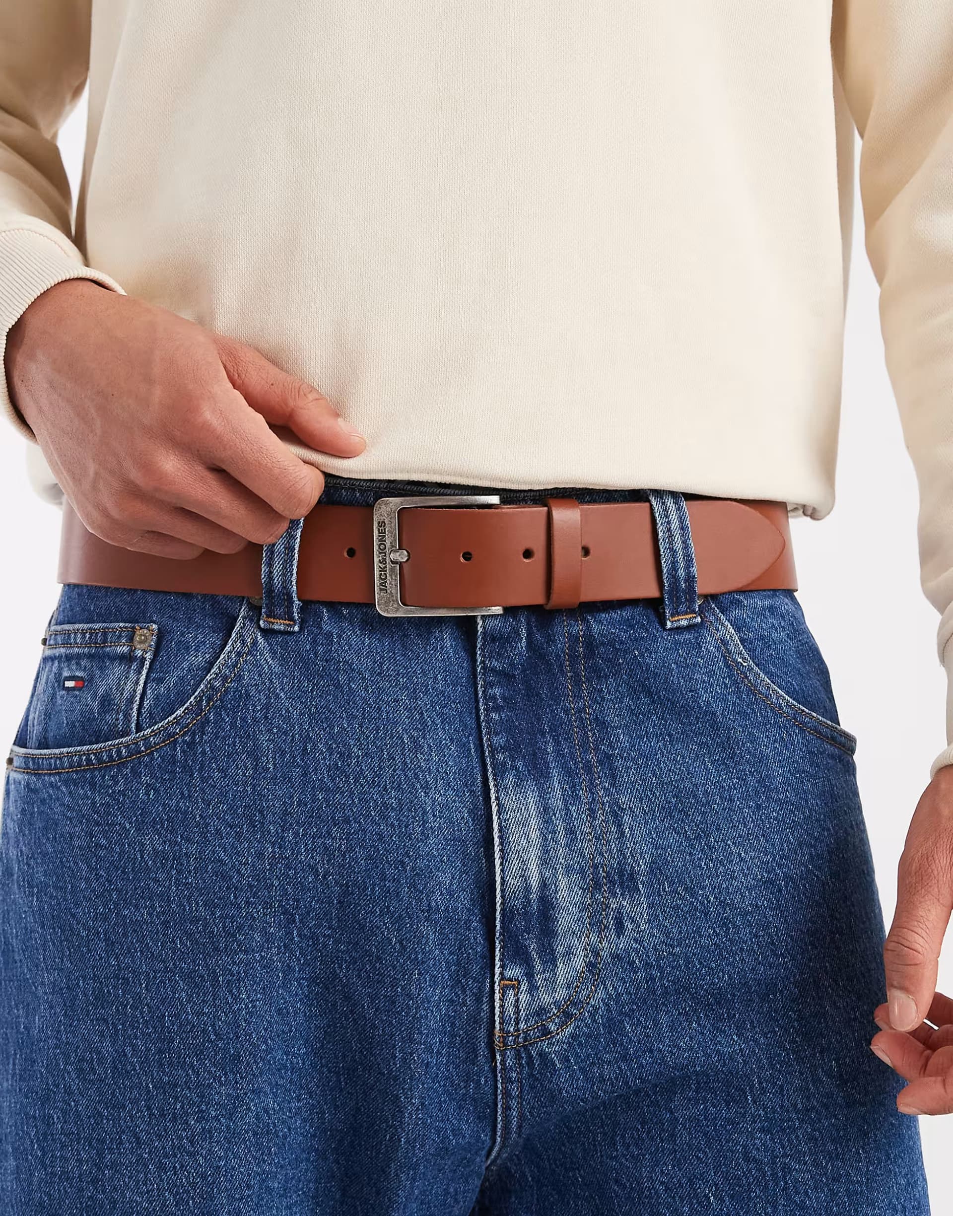 ASOS Jack & Jones Tan Leather Belt for Women