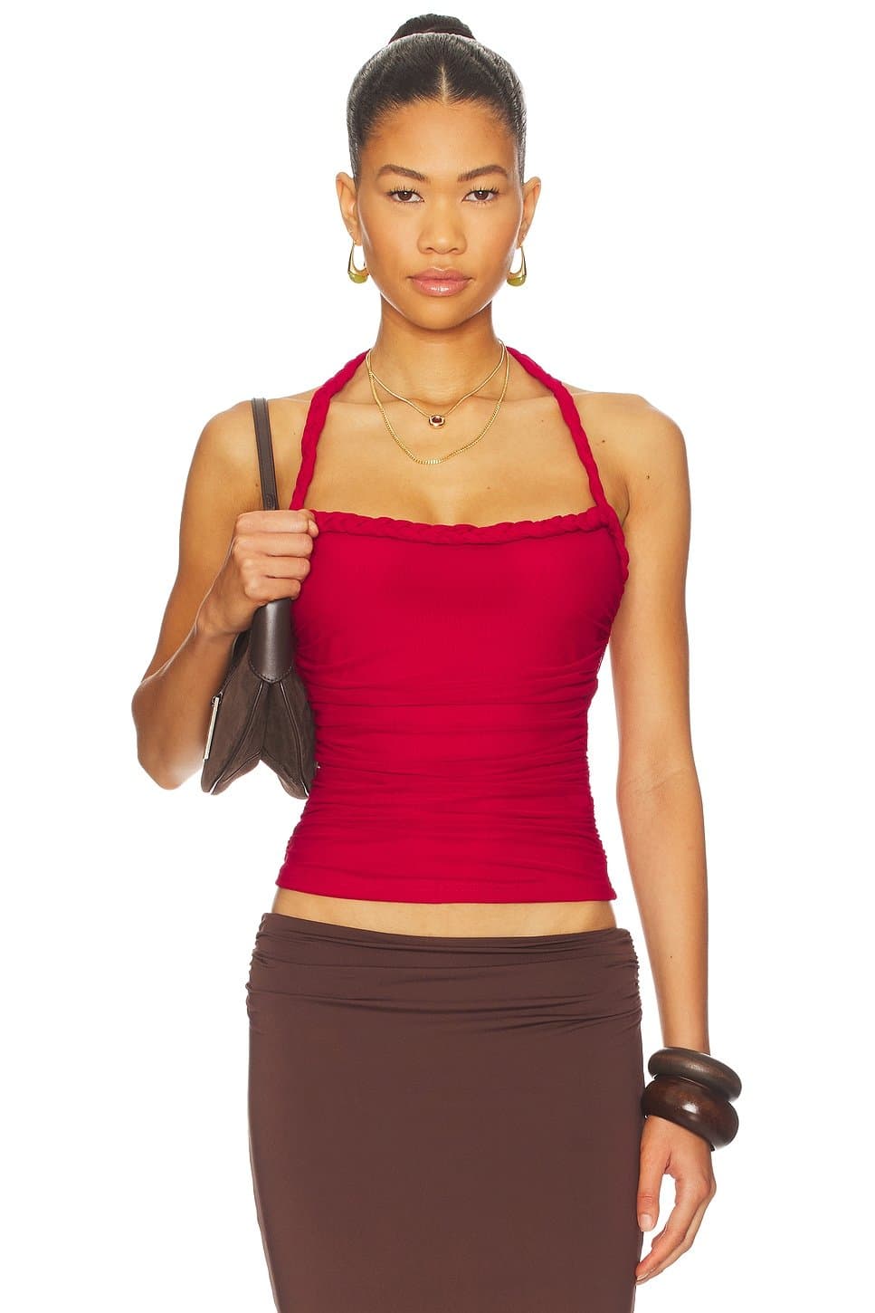 revolve Gianna Ruched Halterneck Top