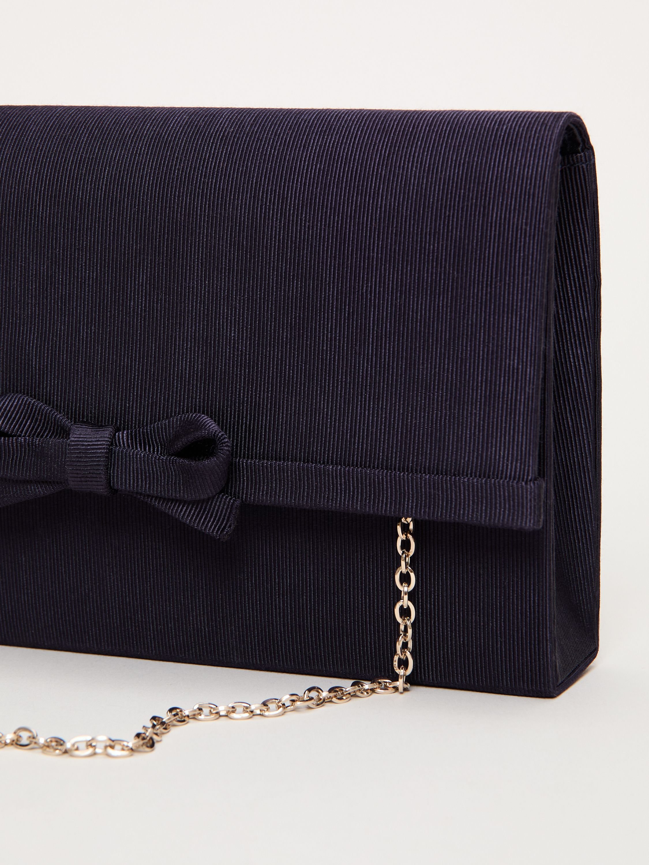 Phase Eight Phase Eight Women's Bow Detail Chain Clutch Bag in Dark Navy - 2