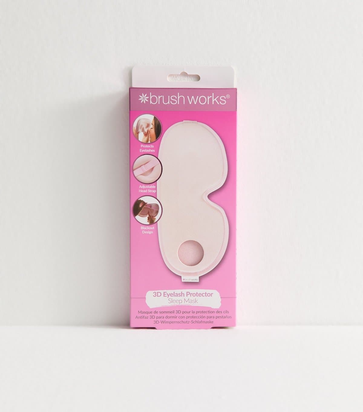 Brushworks Pink 3D Eyelash Protector Sleep Mask Brushworks New Look