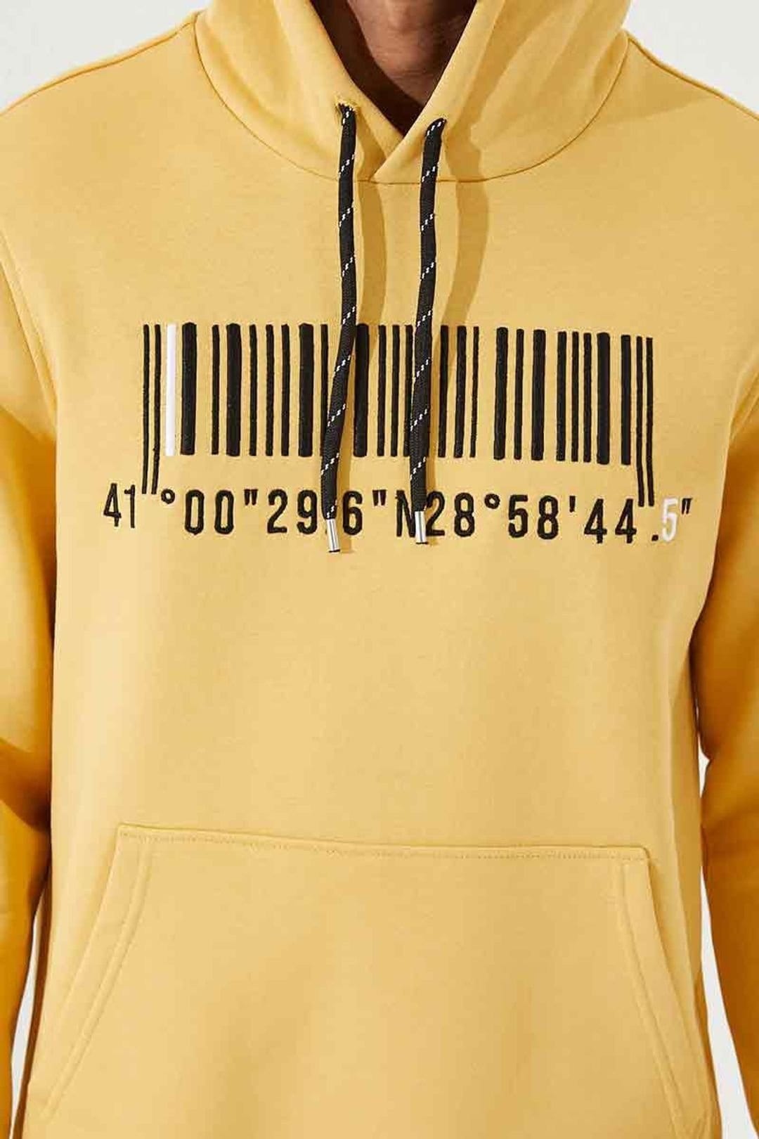 Tommy Life Tommy Life Men's Printed Hooded Sweatshirt in Amber - 4