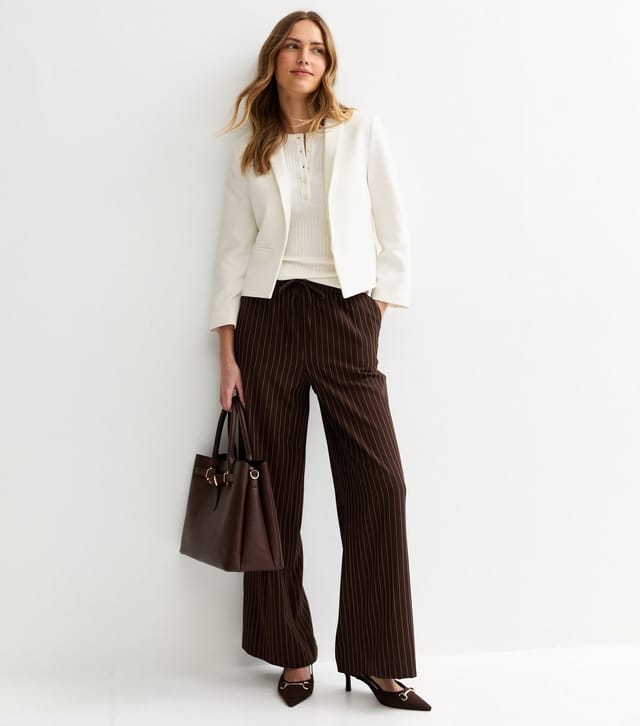 New Look Women's Off White Cropped Blazer New Look - 3