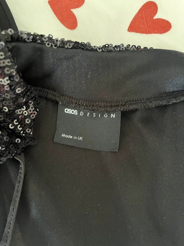 ASOS Design Black sequin Top