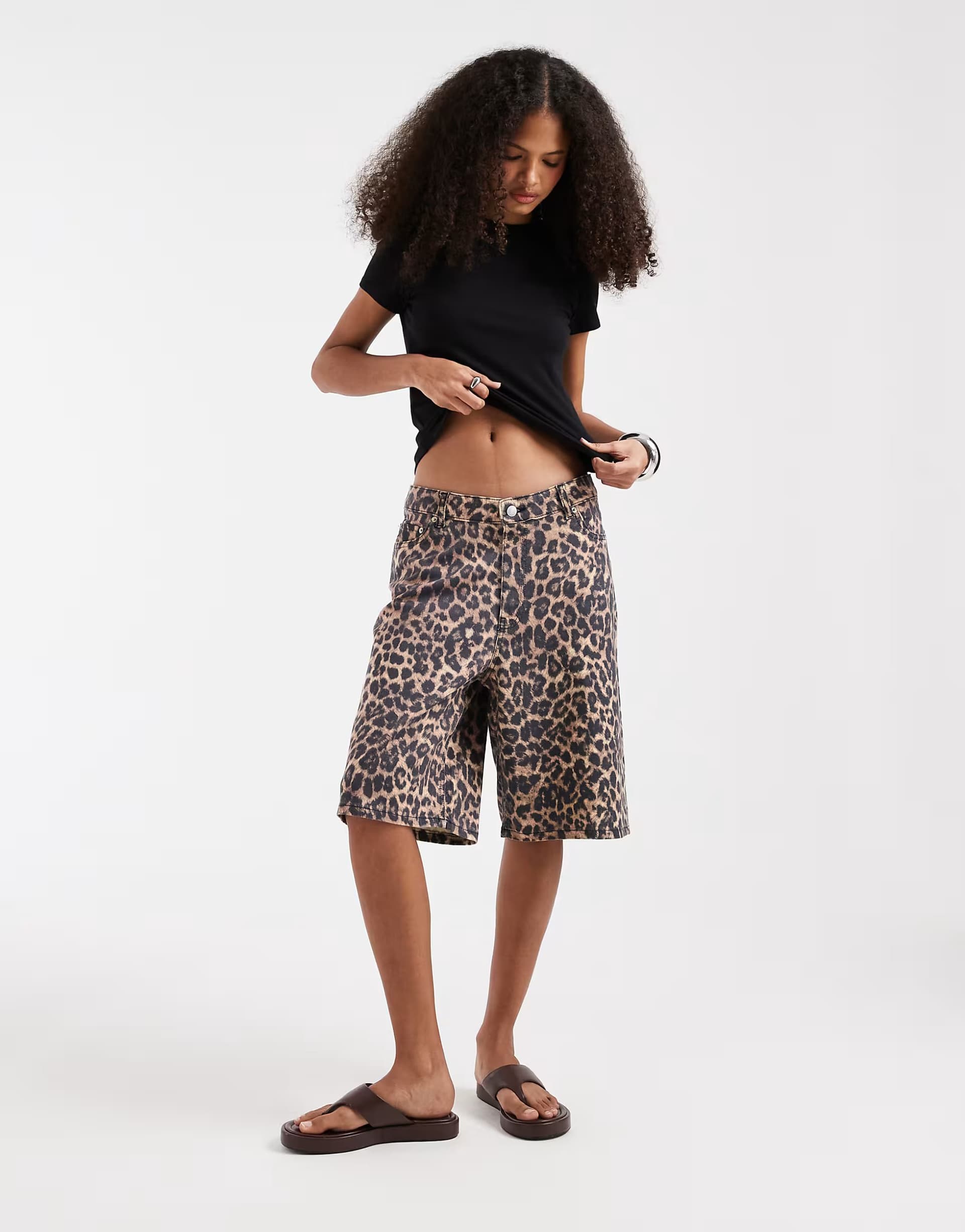 ASOS JJXX leopard jorts in multi