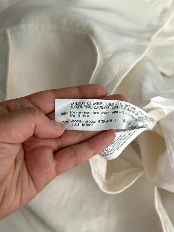 Zara Women's Zara Linen Blend White Blazer - Size M