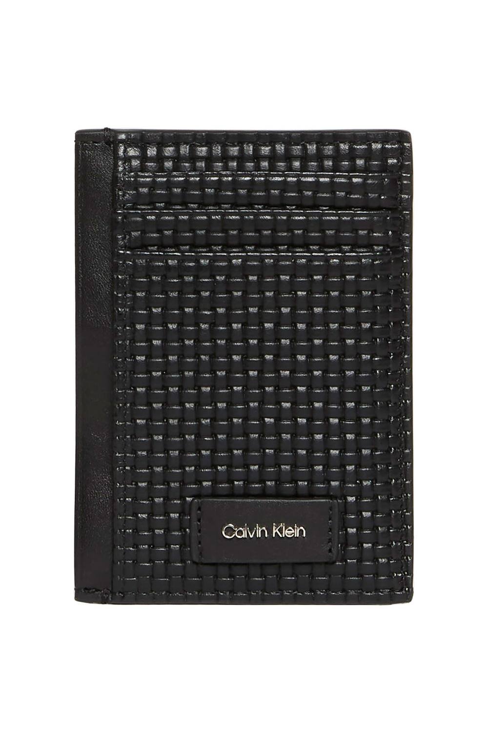 Calvin Klein Calvin Klein Men's Boxed Embossed Woven Card Holder Black - 2