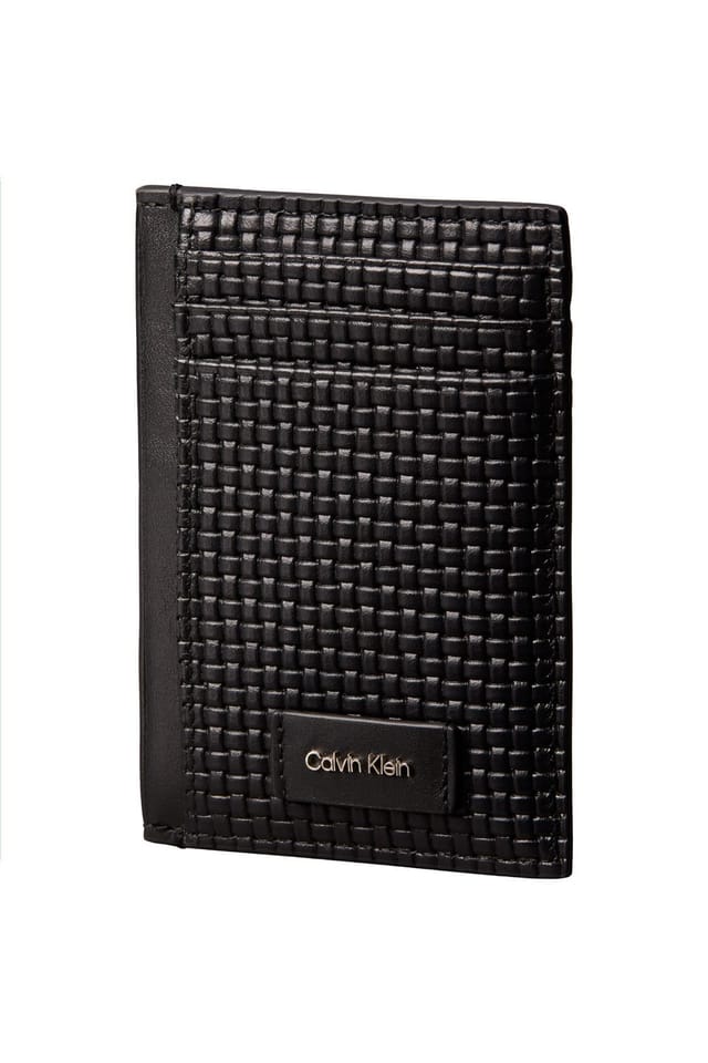 Calvin Klein Calvin Klein Men's Boxed Embossed Woven Card Holder Black - 2